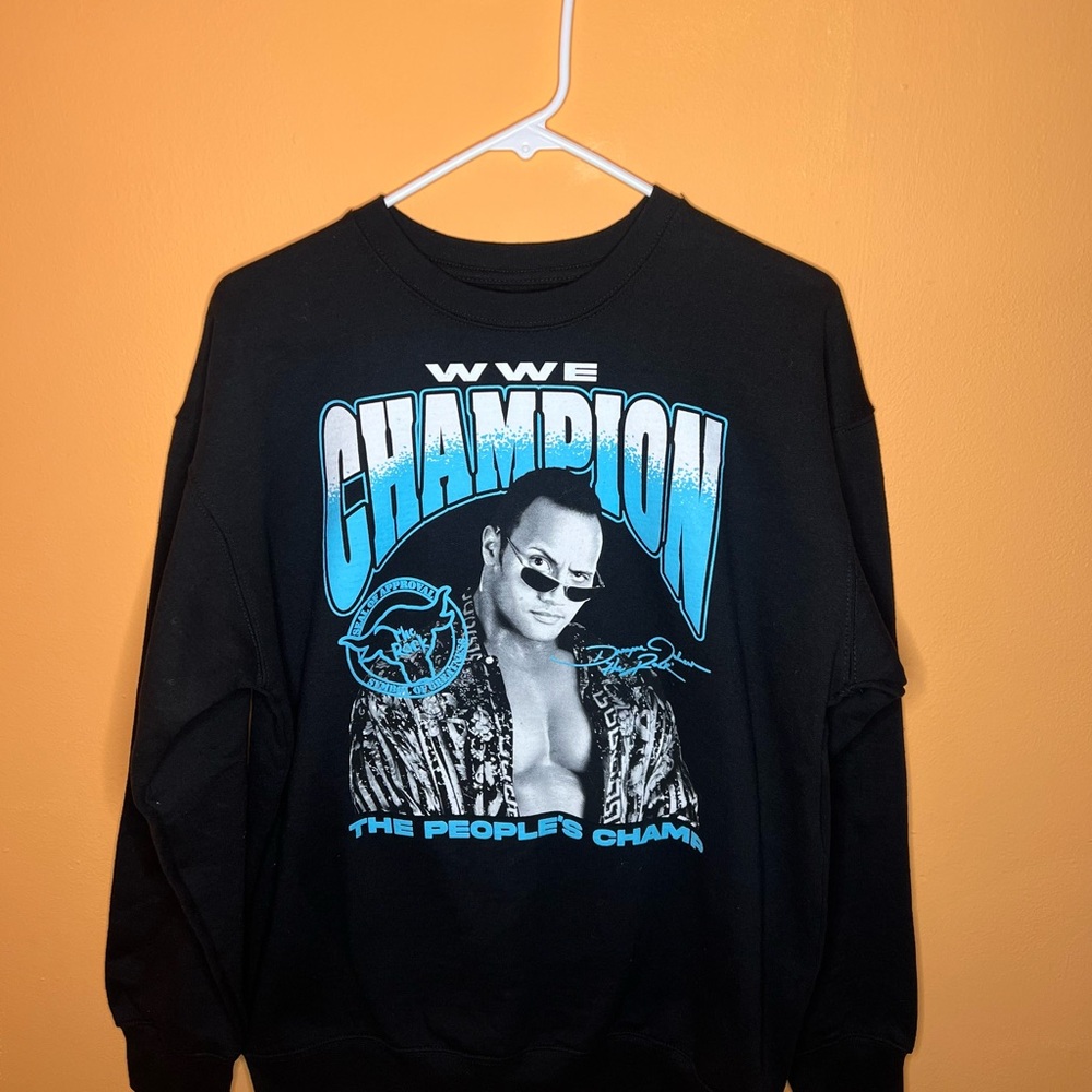 Champion Black and Blue WWE Graphic Hoodie